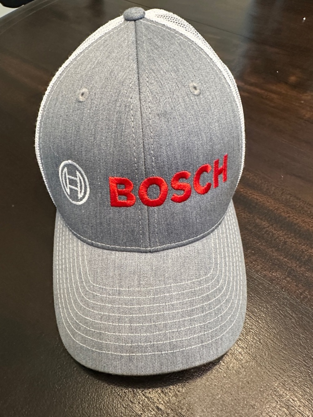 Bosch Gray & Red Logo Mesh-Back Cap